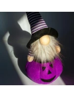 DEKORATÍVNA FIGÚRKA TEKVICA 25CM LED HALLOWEEN FIALOVÁ