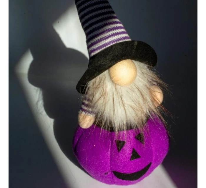 DEKORATÍVNA FIGÚRKA TEKVICA 25CM LED HALLOWEEN FIALOVÁ