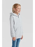 Fruit of the Loom Classic Kids Sweat Jacket Detská mikina s kapucňou 16.2045 heather grey