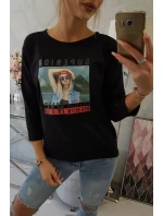 Blúzka s potlačou Superior čierna