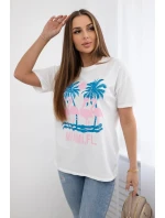 Blúzka z bavlny Miami white