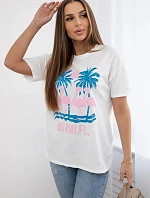 Blúzka z bavlny Miami white