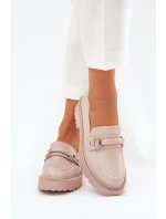Dámské Mokasíny Ozdobené Zirkony Béžové model 21690339 - Boto Dámské Mokasíny Ozdobené Zirkony Béžové model 21690339 - Boto