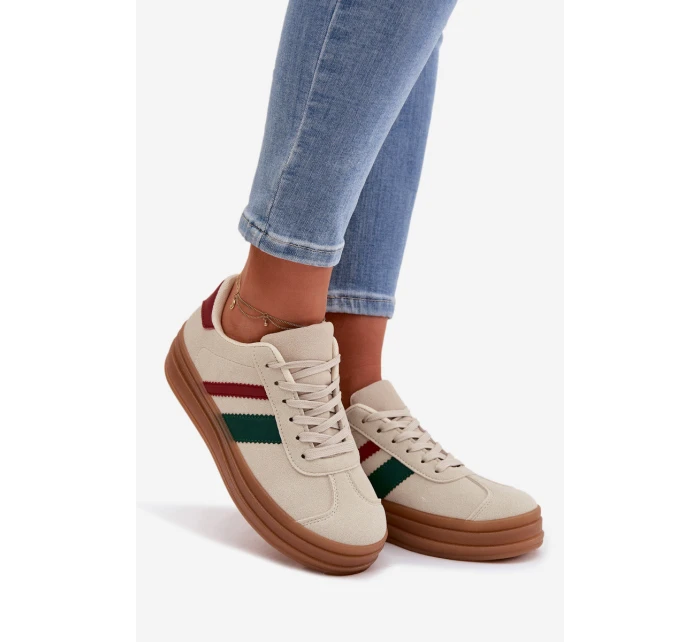 Dámské tenisky na platformě Béžové Janivelle