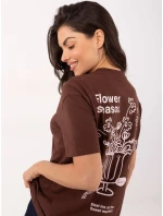 T shirt model 21798160 ciemny brązowy - FPrice