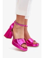 Dámske lakované sandále Fuchsie Marila post