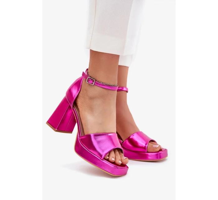 Dámske lakované sandále Fuchsie Marila post