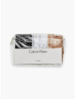 Dámske tangá 3 Pack Thongs Bottoms Up 000QD3802EFIY čierna/biela/mandľová - Calvin Klein