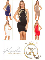 Sexy Koucla party dress with golden lace