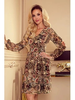 Dámske šifónové šaty 357-2 animal - Numoco