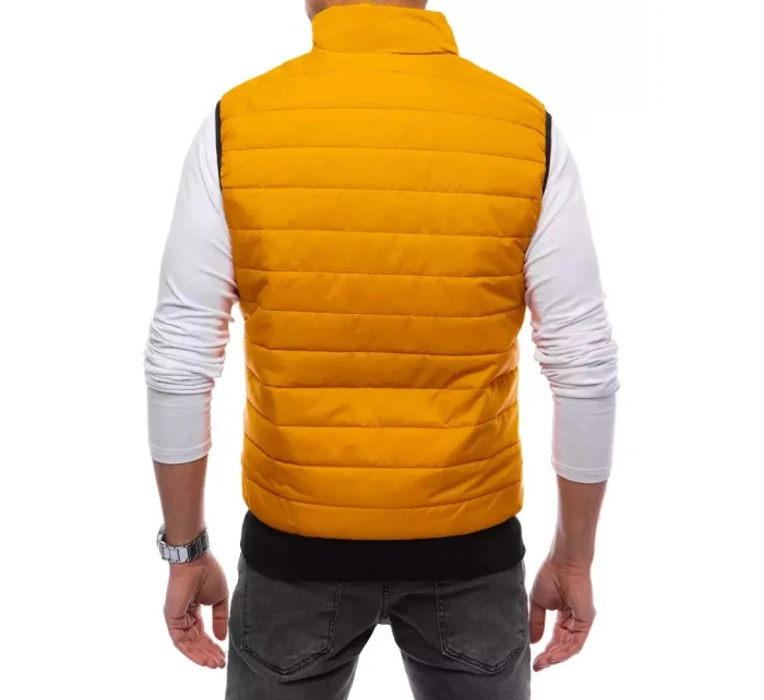 Pánská prošívaná tmavě žlutá vesta Dstreet model 21964326 - FashionStreet