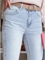 Dámské džínové kalhoty slim fit střihu s pruhem modré Dstreet model 21988267 - FashionStreet
