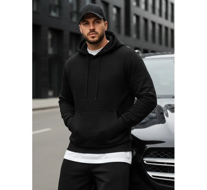 Pánská mikina s kapucí černá model 21961942 - FashionStreet Pánská mikina s kapucí černá model 21961942 - FashionStreet