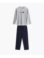 Atlantic NMP-390 long/r S-2XL pánske pyžamo Atlantic NMP-390 long/r S-2XL pánske pyžamo