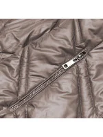 Dámska prešívaná bunda vo farbe cappuccino (H-97-2)