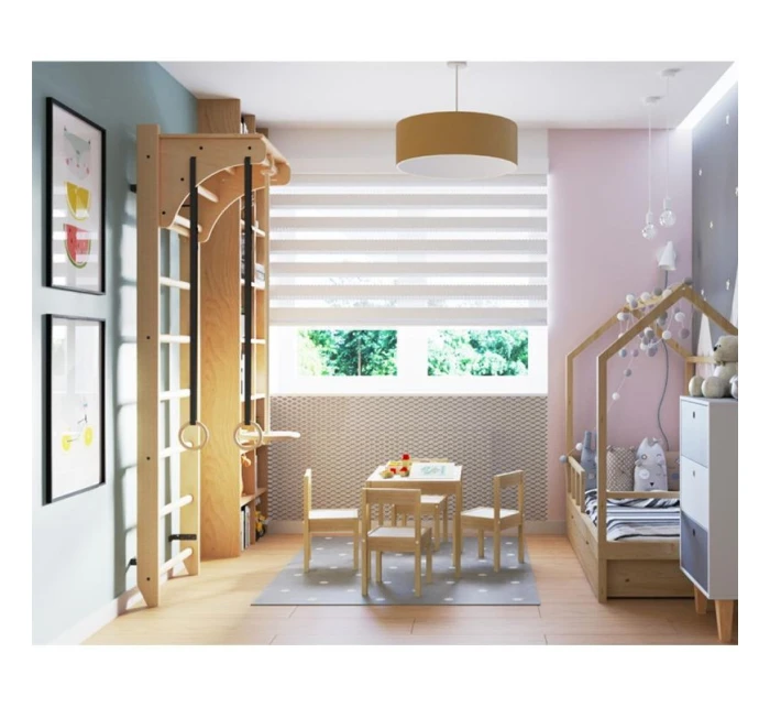 Rebrík s drevenou tyčou a príslušenstvom BENCHK 112+A204 detské