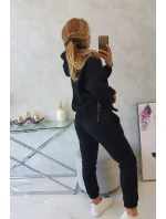 Zateplený rolák s kapucňou čierny