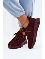 Lehké dámské sportovní nazouváky z Big Star Bordó model 22185515 - Big Star Shoes