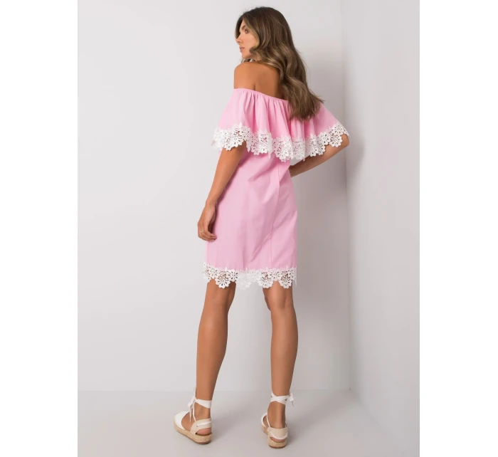 Šaty LK SK model 17416340 růžový - FPrice Šaty LK SK model 17416340 růžový - FPrice