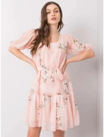 Dámské květované šaty LK SK model 21264587 Pudr růžová Lakerta - FPrice