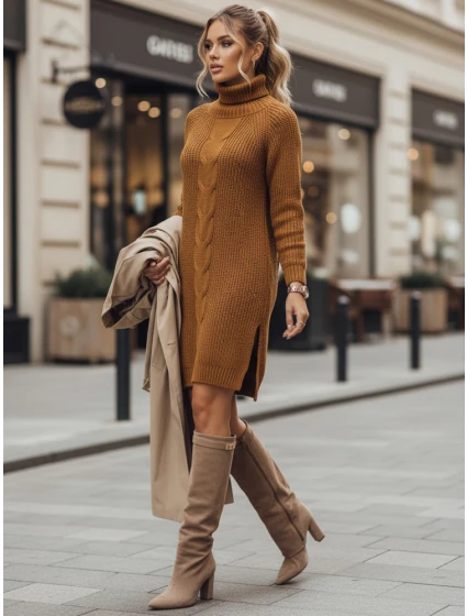 dámský svetr hořčicové barvy Dstreet model 21967090 - FashionStreet