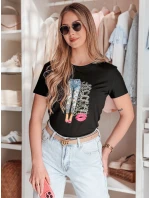 Dámské tričko s potiskem černé Dstreet model 21986868 - FashionStreet