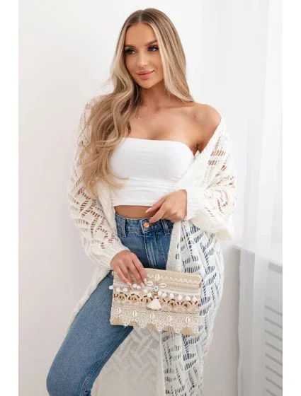 Dlhý sveter Super KID Mohér Sivá a biela Dlhý sveter Super KID Mohér Sivá a biela