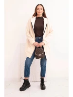 Dámska mikina s kapucňou a zipsom, béžová Dámska mikina s kapucňou a zipsom, béžová