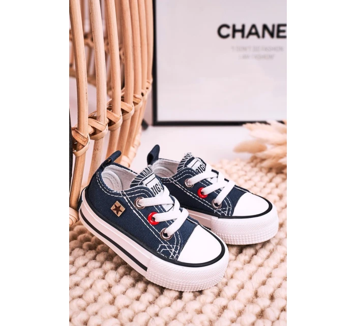 Dětské Klasické Tenisky Nízké BIG STAR model 21545373 Tmavě Modré - Big Star Shoes Dětské Klasické Tenisky Nízké BIG STAR model 21545373 Tmavě Modré - Big Star Shoes