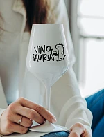 VÍNOSAURUS - biely nerozbitný pohár na víno 470 ml