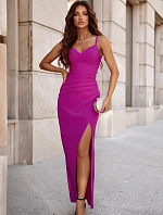 Dlhé šaty 208882 fuchsiová - With You