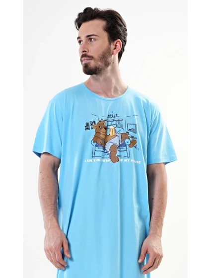 Pánská noční košile s krátkým rukávem Boss