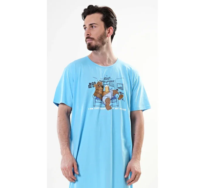 Pánská noční košile s krátkým rukávem Boss