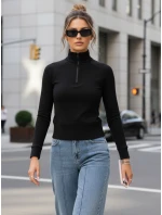Dámský svetr se stojáčkem černý Dstreet model 21996354 - FashionStreet