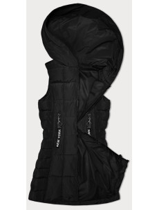 Čierna dámska vesta s kapucňou S'West (B8226-1)