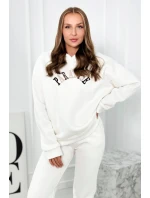 Bavlnená súprava s vyšívaným nápisom Paradise ecru