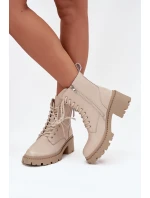 Dámske členkové topánky Vinceza so zateplením - béžové Dámske členkové topánky Vinceza so zateplením - béžové