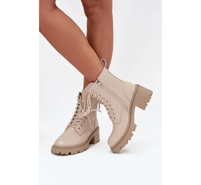 Dámske členkové topánky Vinceza so zateplením - béžové Dámske členkové topánky Vinceza so zateplením - béžové