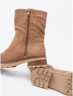 Stylové model 21290937 kotníčkové boty dámské na plochém podpatku