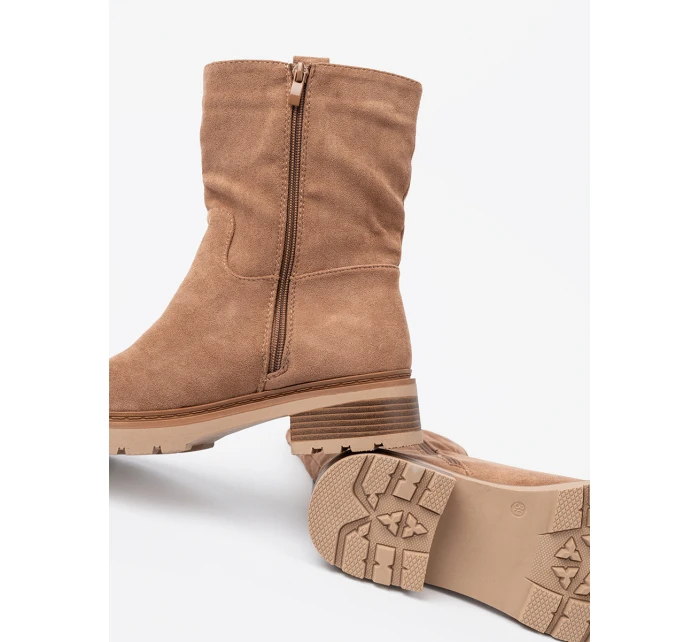 Stylové model 21290937 kotníčkové boty dámské na plochém podpatku