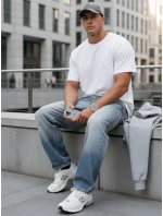 Pánske modré vrecovité džínsové nohavice FashionStreet UX4478