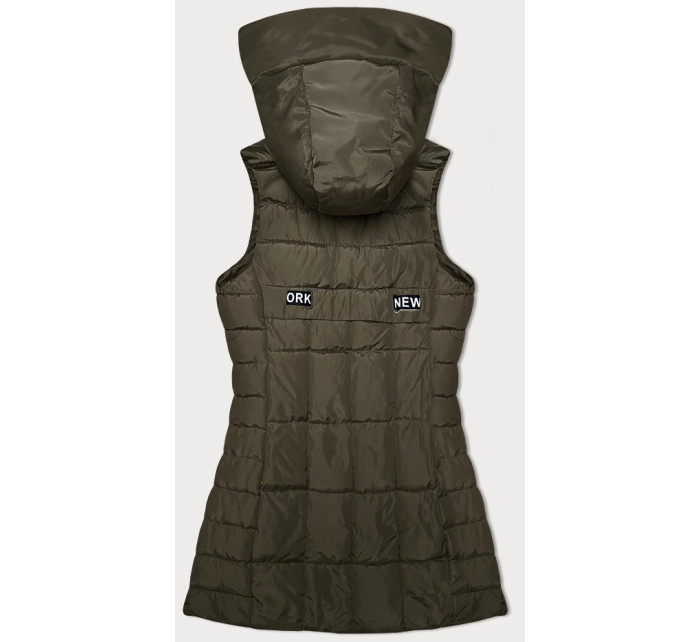 Dámska khaki vesta s kapucňou S'West (B8225-11)