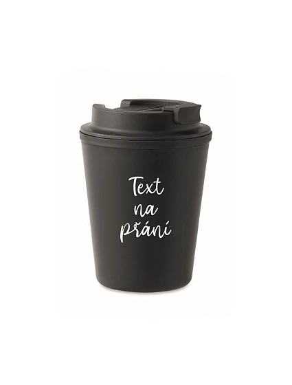 TEXT NA ŽIADOSŤ - čierny termohrnček 300 ml TEXT NA ŽIADOSŤ - čierny termohrnček 300 ml