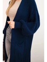 Dlhý sveter 34855 tmavo modrý - Kesi