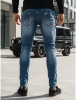 Pánske tmavomodré džínsové nohavice FashionStreet UX3828