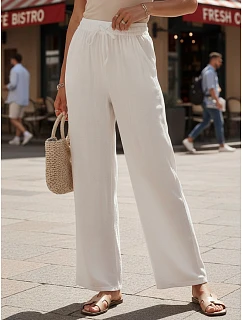 Spodnie damskie z białe model 22212346 - FashionStreet