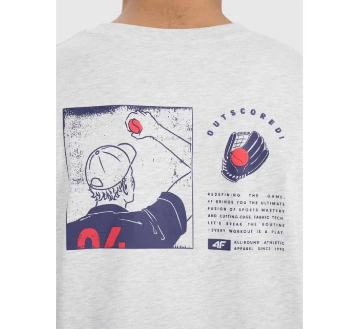 Pánské tričko oversize s potiskem model 21736351 - 4F Pánské tričko oversize s potiskem model 21736351 - 4F