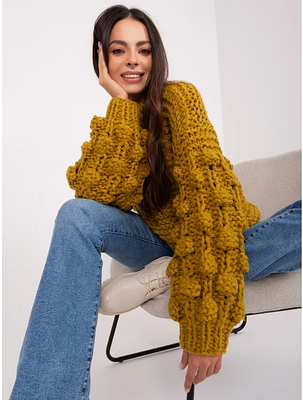 Sweter AT SW model 18904865 oliwkowy - FPrice