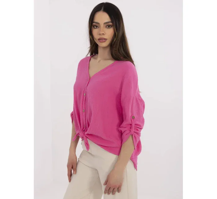 Koszula DHJ KS model 21094434 fluo różowy - FPrice Koszula DHJ KS model 21094434 fluo różowy - FPrice