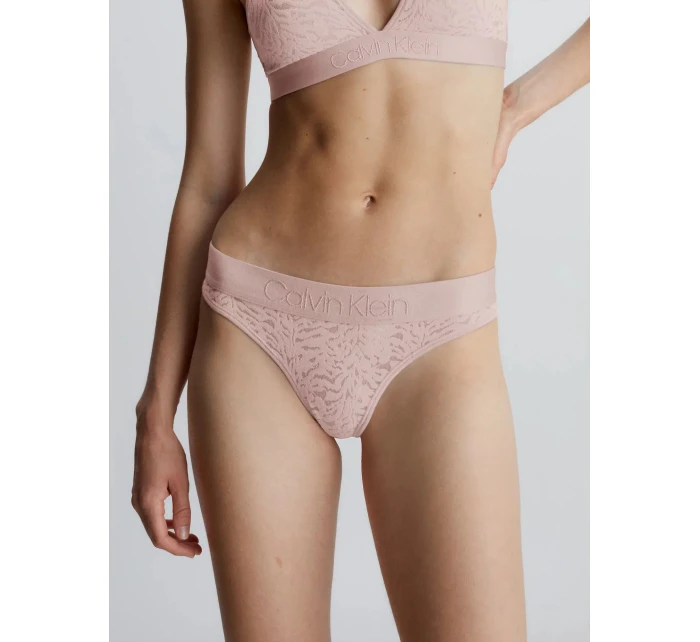 Dámske tangá 000QF7287E 7NS béžové - Calvin Klein